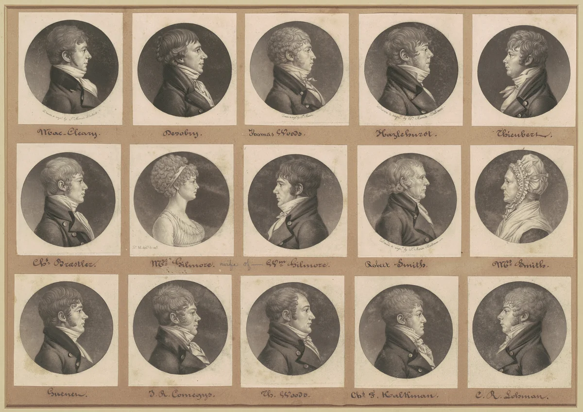 Saint-Mémin Collection of Portraits, Group 25 by Charles B. J. Févret de Saint-Mémin, volume, 1802-1803