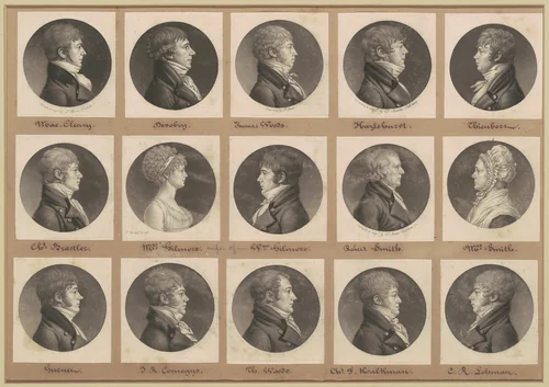 Saint-Mémin Collection of Portraits, Group 25 by Charles B. J. Févret de Saint-Mémin, volume, 1802-1803