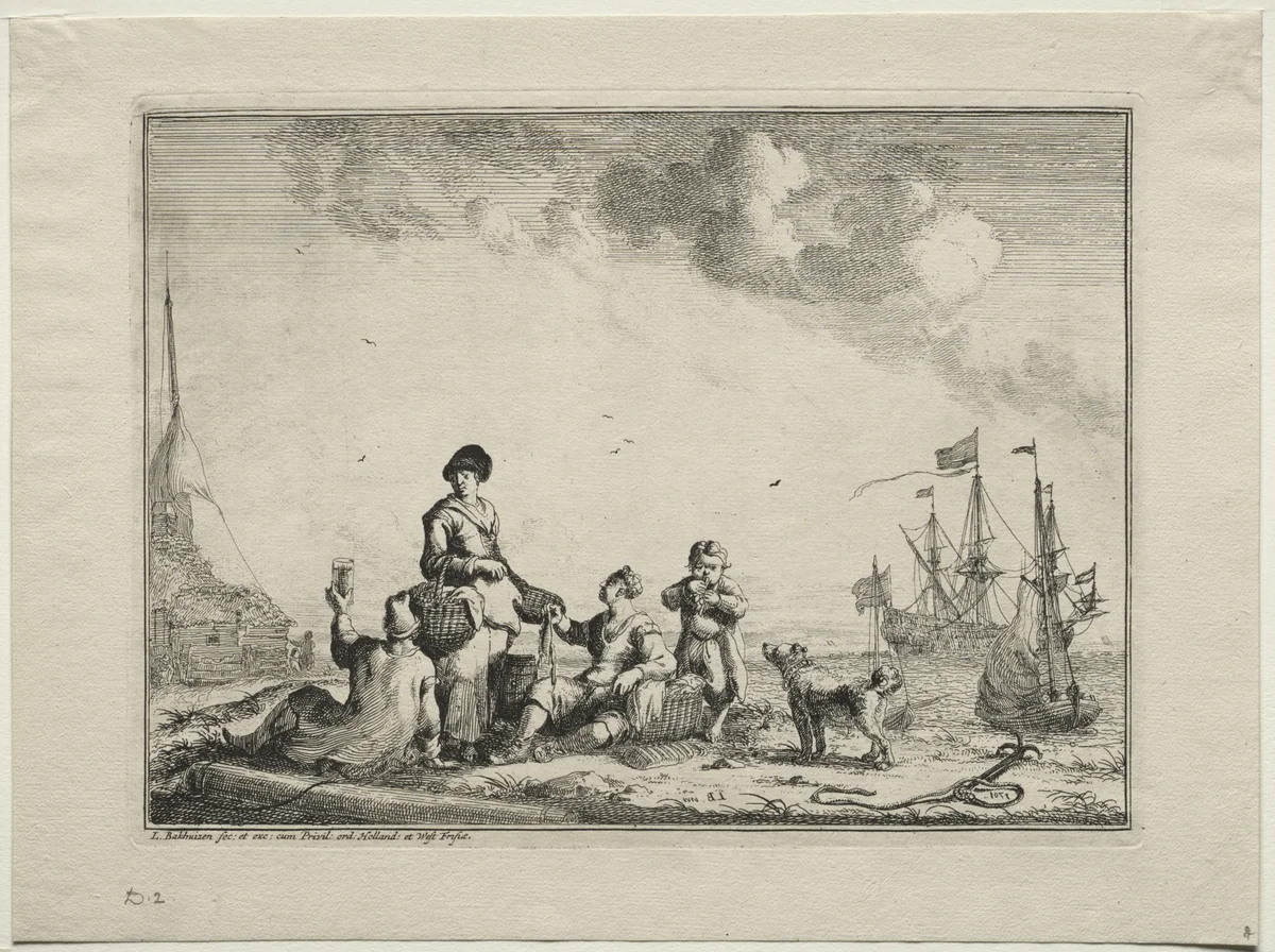 Fish Vender by Ludolf Backhuysen, other, 1701