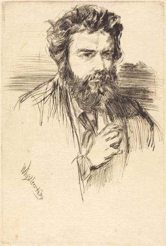 Z. Astruc, Editor of _L'Artiste_ by James McNeill Whistler, print, 1859