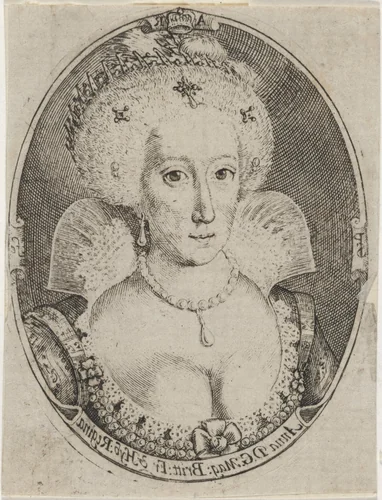 Anne of Denmark by Simon van de Passe, print, 1595-1647