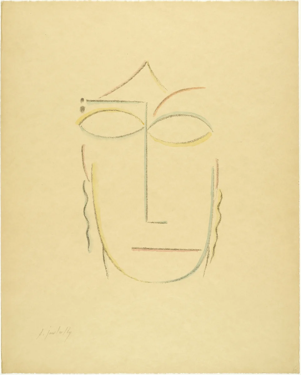 Head II (Kopf II) from the portfolio Heads (Köpfe) by Alexei Jawlensky, print, 1922