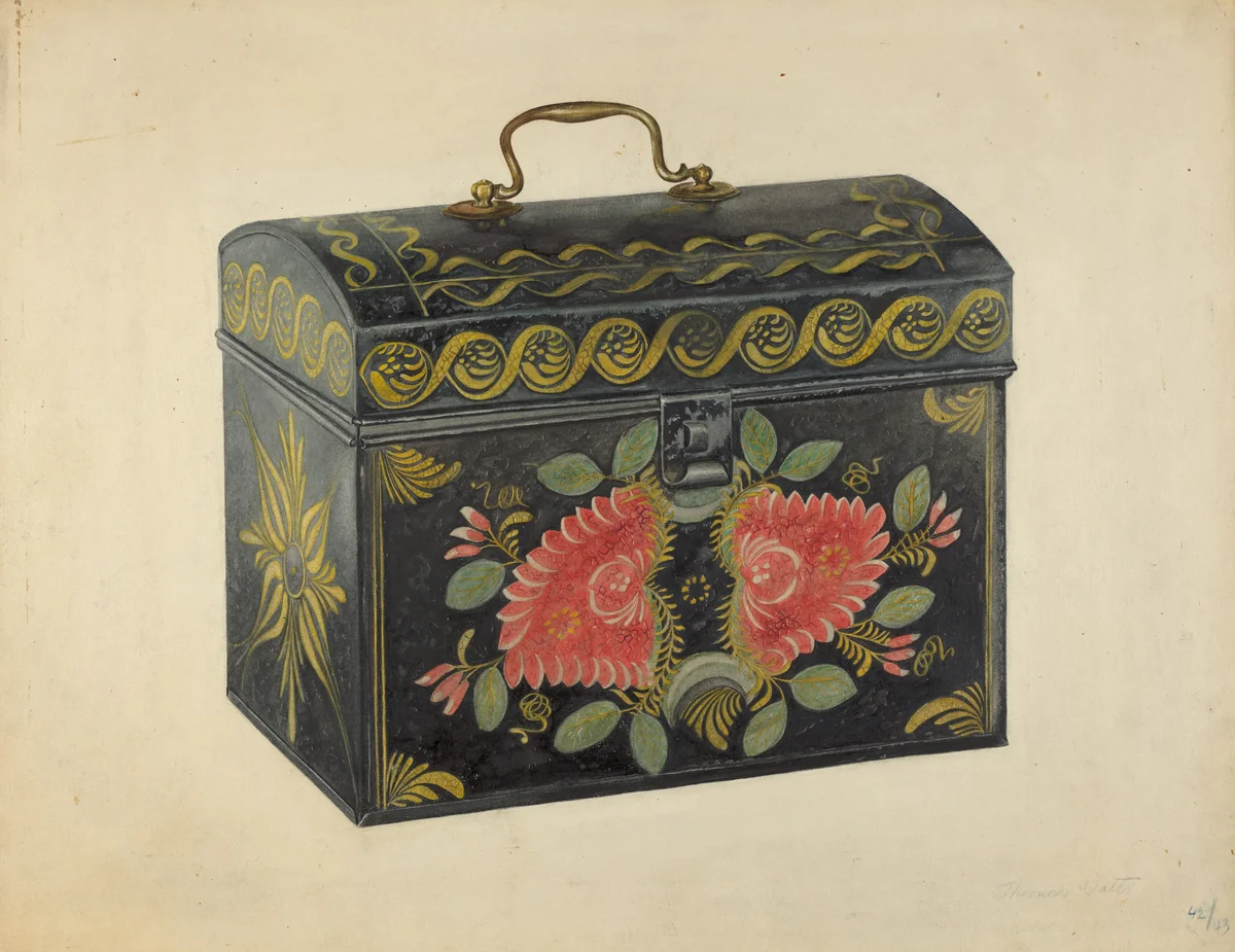 Chest by Thomas Watts, index of american design, 1935-1942