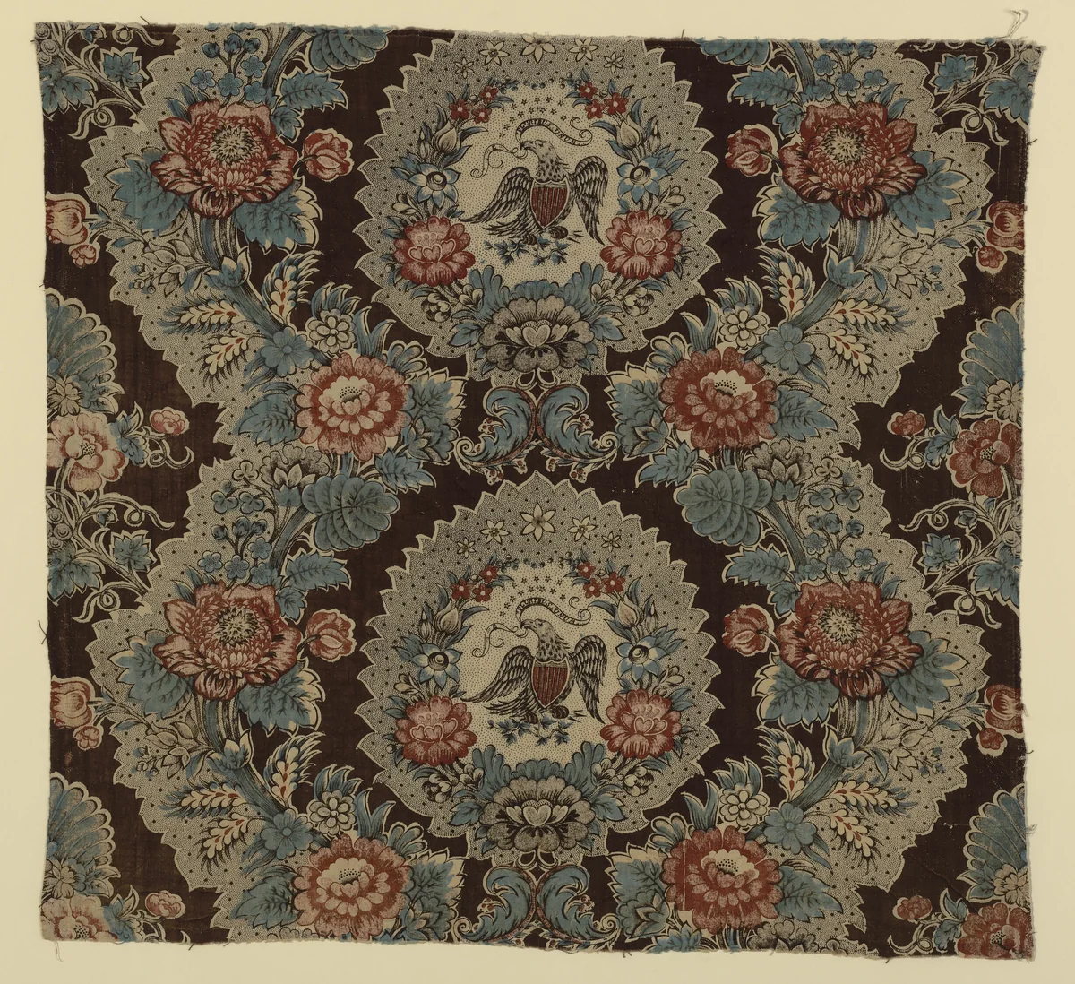 E Pluribus Unum (From the Many, One) (Furnishing Fabric) by England, Manchester, textile, 1825-1835