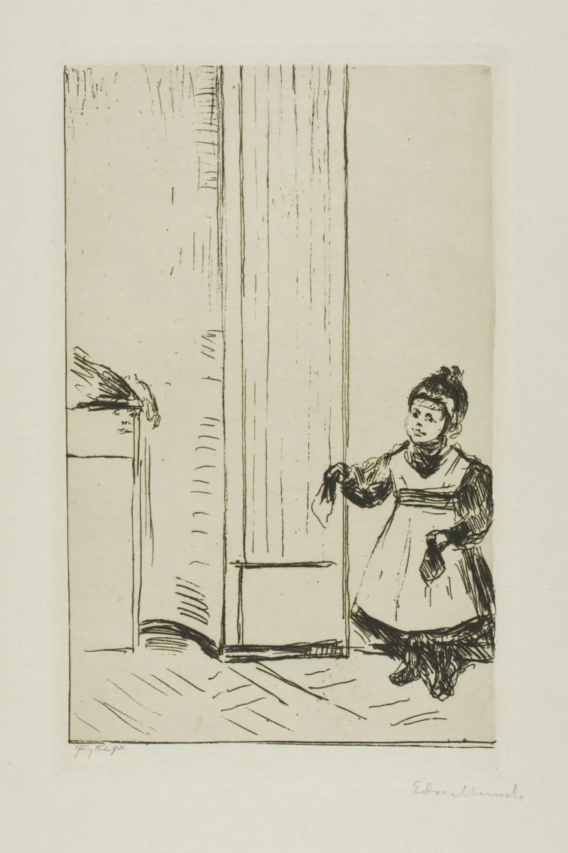 Interior with a Child. Lothar Linde by Edvard Munch, print, 1902