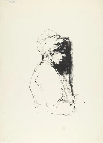 Alice (recto); Nude with Thick Hair (Akt mit starkem Haar) by Emil Nolde, print, 1907