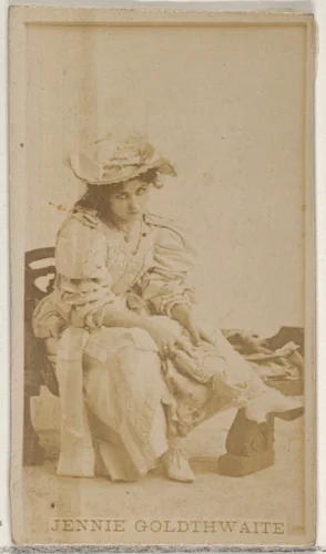 Jennie Goldthwaite, from the Actors and Actresses series (N45, Type 8) for Virginia Brights Cigarettes by Allen & Ginter, photograph, 1885-1891
