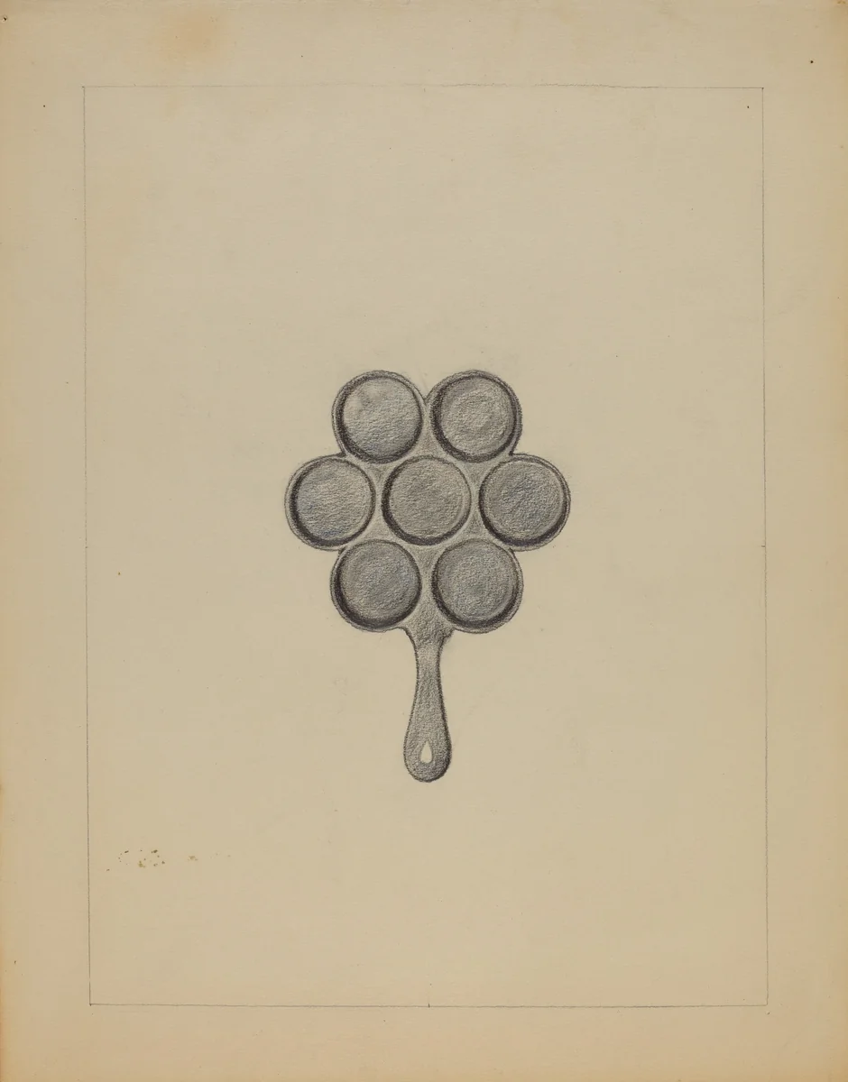 Muffin Pan by Gertrude Lemberg, index of american design, 1935