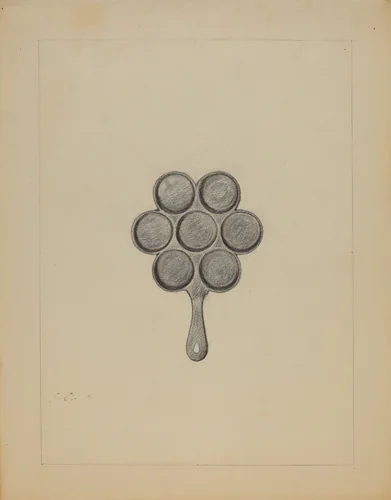 Muffin Pan by Gertrude Lemberg, index of american design, 1935