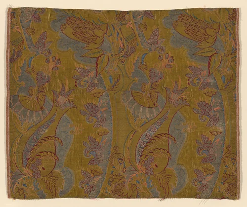 Panel (Dress Fabric) by France or England, textile, 1706-1716