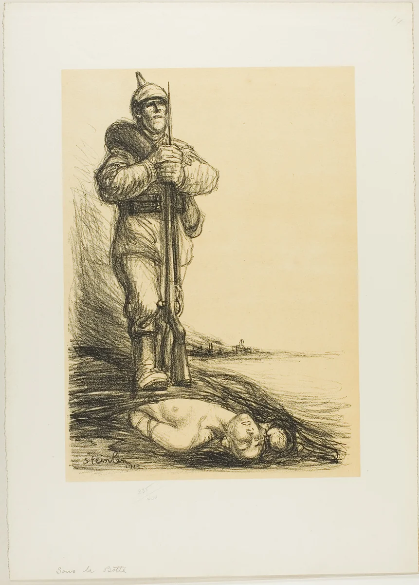 Under the Boot by Théophile Alexandre Steinlen, print, 1915