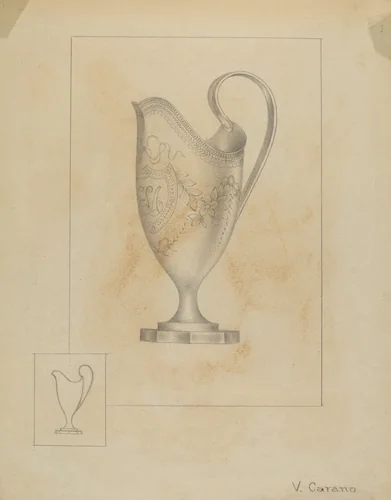 Silver Creamer by Vincent Carano, index of american design, 1936