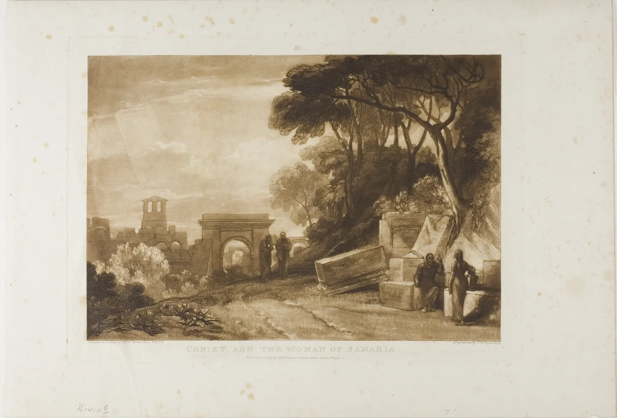 Christ and the Woman of Samaria, plate 71 from Liber Studiorum by Joseph Mallord William Turner
Samuel William Reynolds, print, 1819