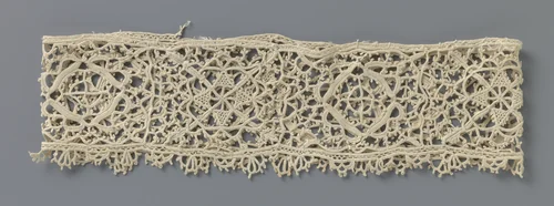 Strook gehaakte kant met reticella motieven by anonymous, other, 1890-1909