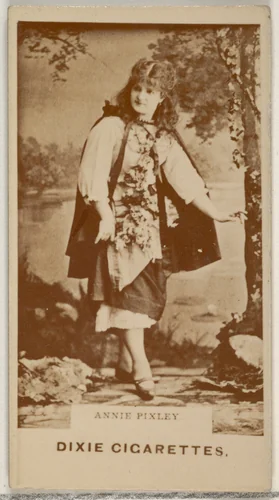 Annie Pixley, from the Actors and Actresses series (N45, Type 7) for Dixie Cigarettes by Allen & Ginter, photograph, 1885-1891