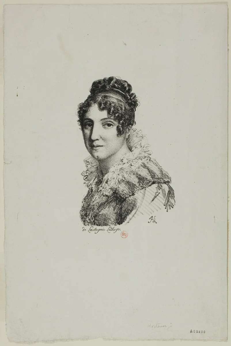 Portrait of Mme. Laurent by Jean-Antoine Laurent, print, 1815-1825