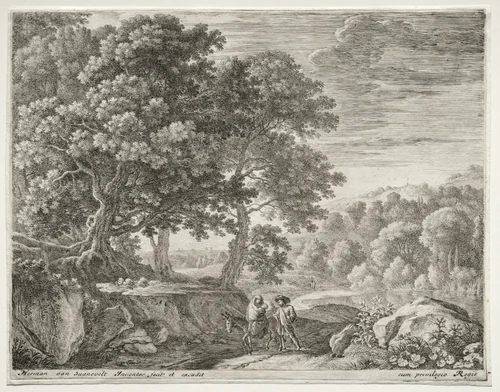The Flight into Egypt by Herman van Swanevelt, print, 1652-1654