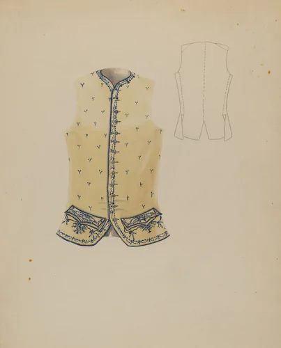 Waistcoat by Bessie Forman, index of american design, 1936