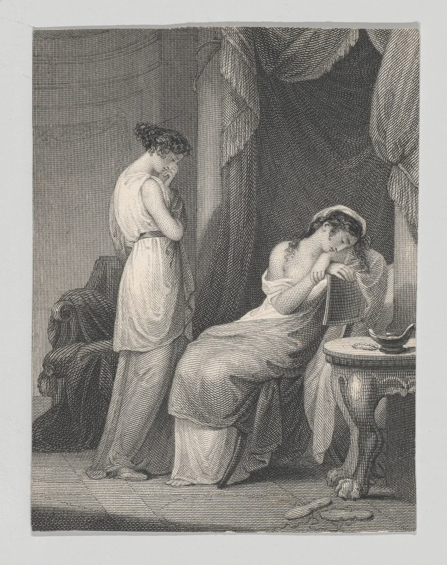 The Rape of Lucrece (Shakespeare) by Charles Rolls, print, 1825-1840
