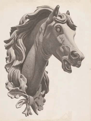 Decorative Horse's Head by Albert Ryder, index of american design, 1938