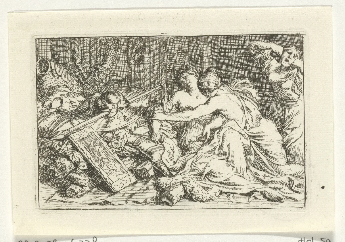 Dood van Dido by Gerard de Lairesse, print, 1668