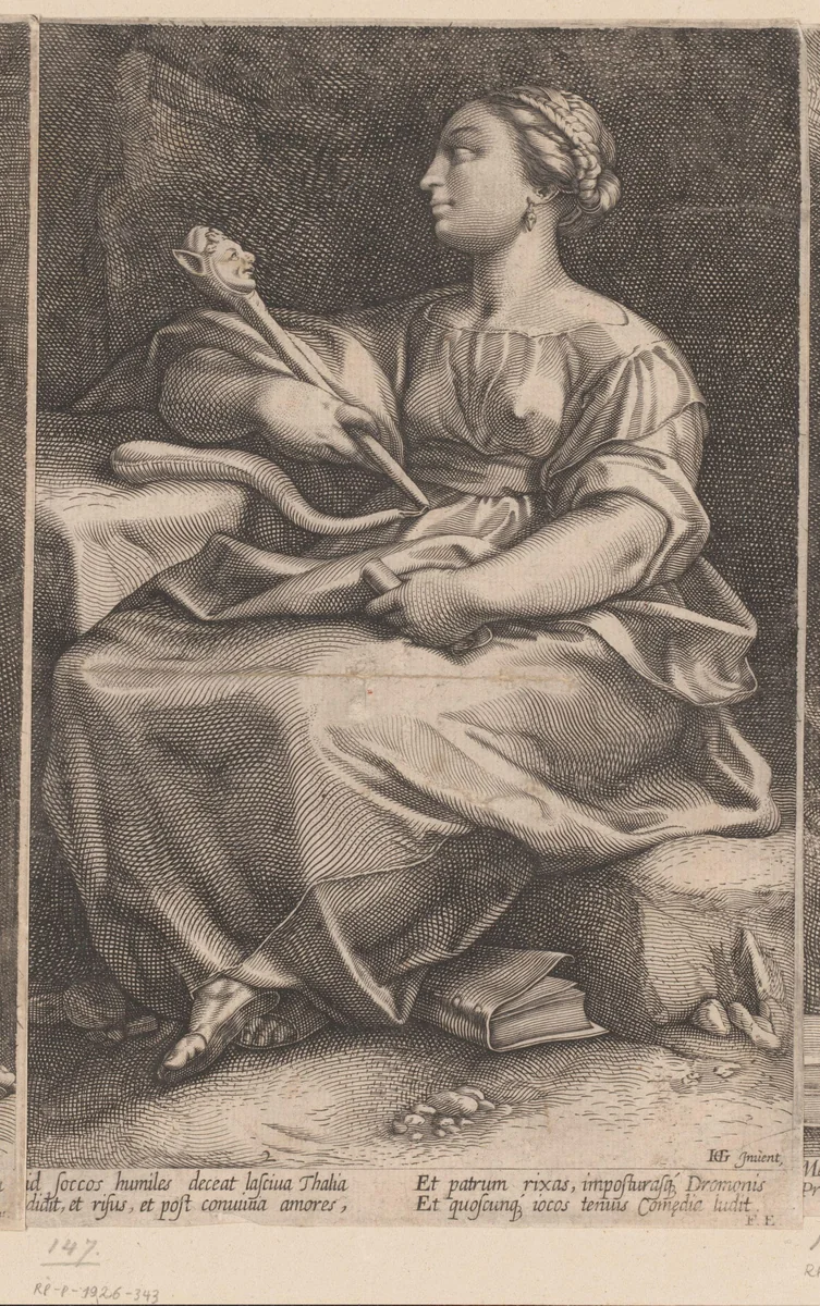 Thalia by Charles David, print, 1605-1638