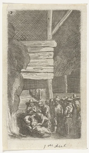 Stervende vrouw by Samuel van Hoogstraten, print, 1648-1669