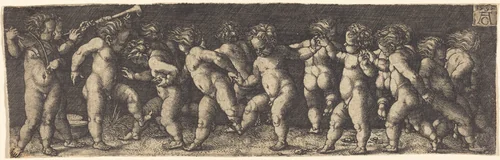 Dancing Children by Heinrich Aldegrever, print, 1535