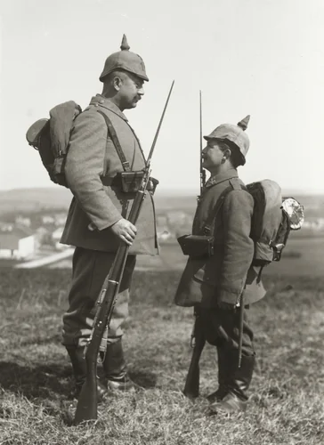 Military Height Differences by August Sander, photograph, 1915