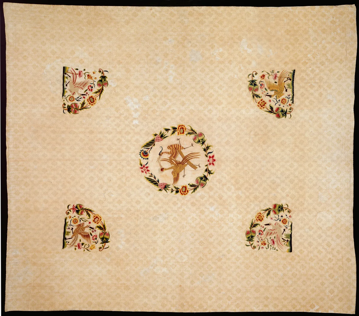 Bedcover by England, textile, 1715-1725