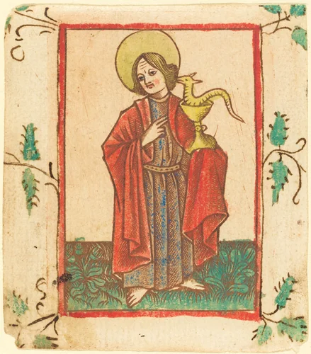 Saint John the Evangelist by Master of the Dutuit Mount of Olives, print, 1460