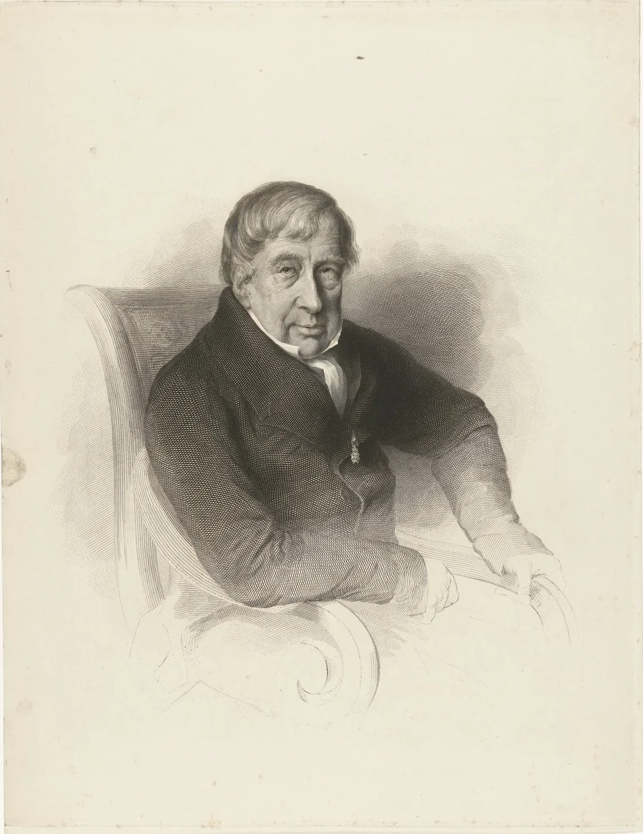 Portret van de arts Herman Haakman by Henricus Wilhelmus Couwenberg, print, 1829-1840