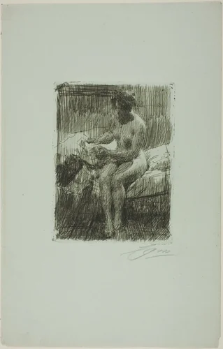 Model Reading by Anders Zorn, print, 1910