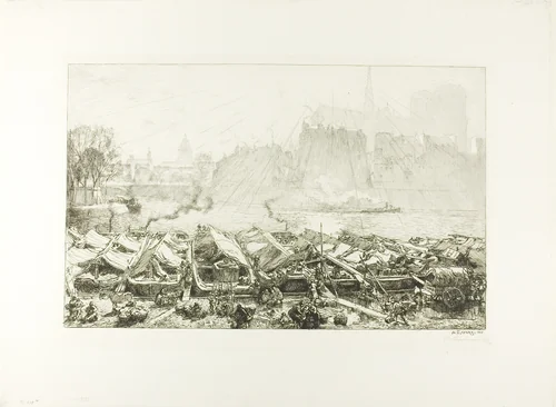 The Large Apple Market by Louis Auguste Lepère, print, 1891