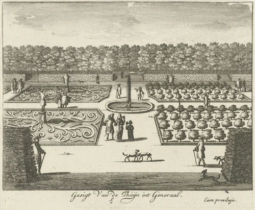Tuin van Paleis Soestdijk by Hendrik de Leth, print, 1725-1747