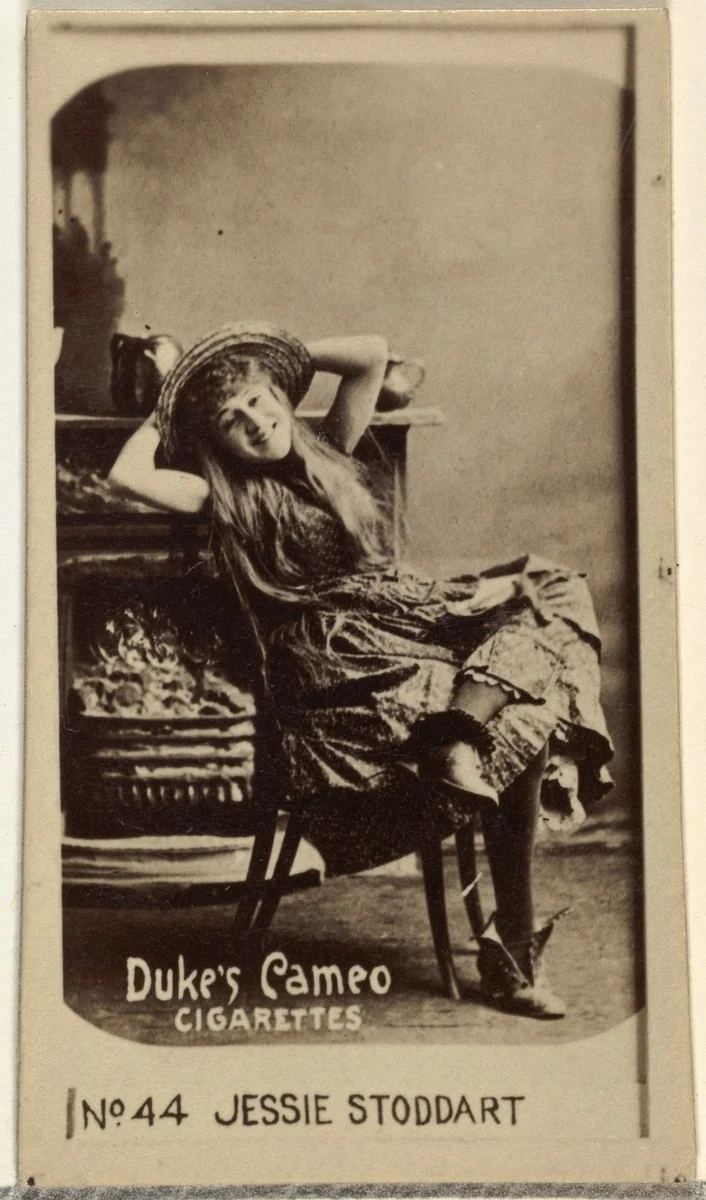 Card Number 44, Jessie Stoddart, from the Actors and Actresses series (N145-4) issued by Duke Sons & Co. to promote Cameo Cigarettes by W. Duke, Sons & Co., photograph, 1880-1889