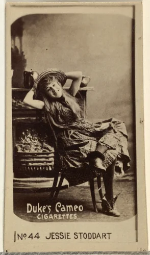 Card Number 44, Jessie Stoddart, from the Actors and Actresses series (N145-4) issued by Duke Sons & Co. to promote Cameo Cigarettes by W. Duke, Sons & Co., photograph, 1880-1889