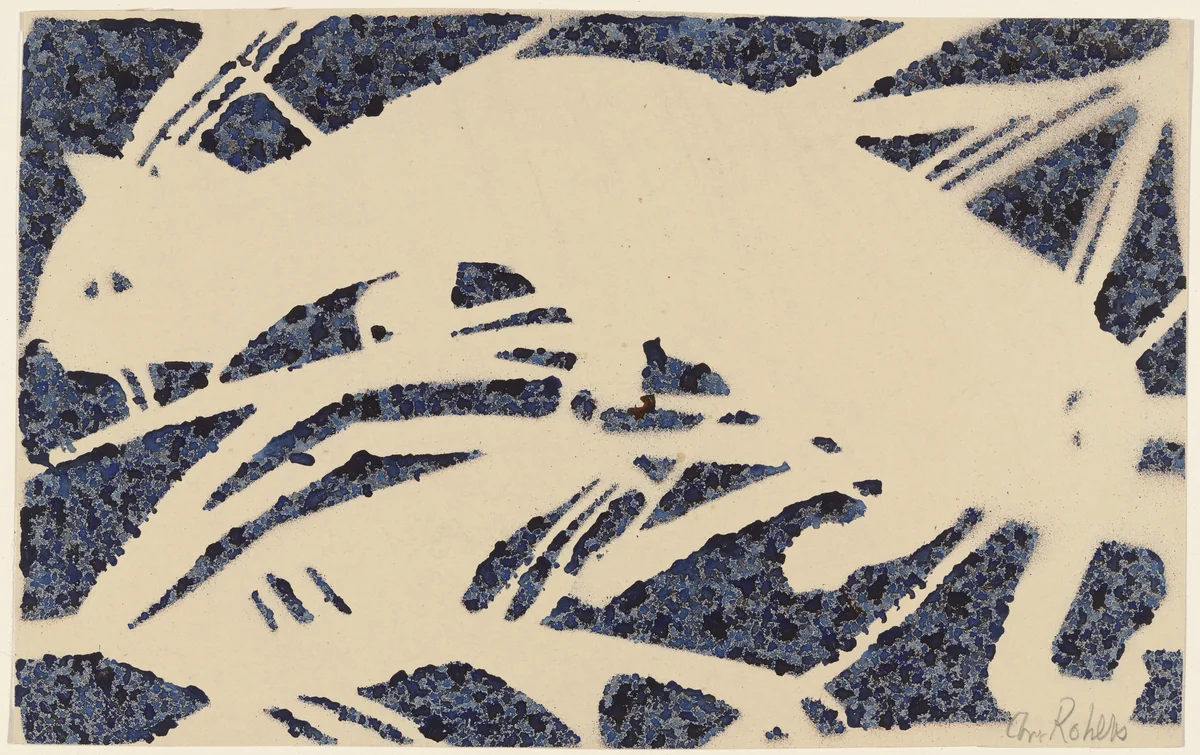 Cat (Katze) by Christian Rohlfs, print, 1913