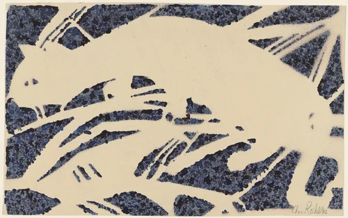 Cat (Katze) by Christian Rohlfs, print, 1913