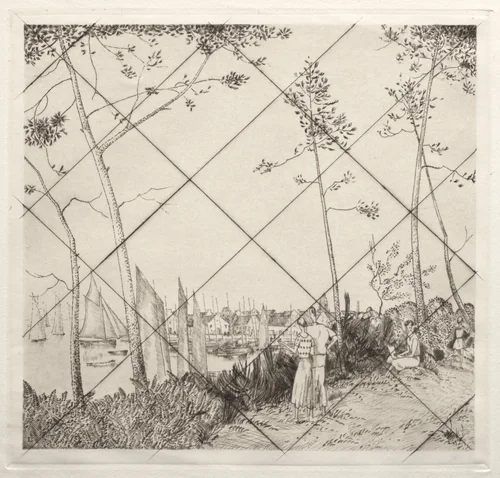 La Promenade sur le Port by Jean-Émile Laboureur, print, 1935