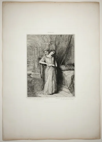 If I Do Die Before Thee, plate eight from Othello by Théodore Chassériau, print, 1844