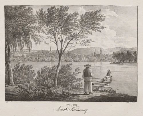 Syrmien, Markt Kamenicz by Jakob Alt, print