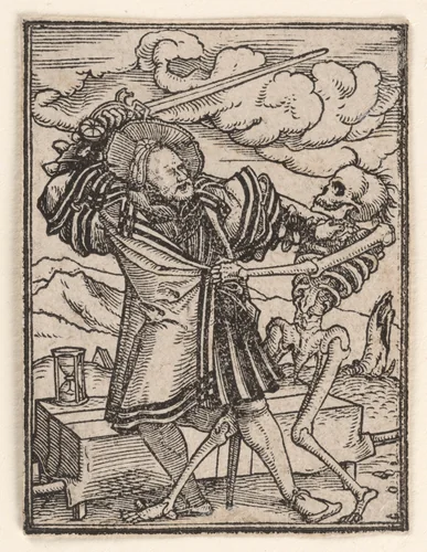 The Nobleman, from "The Dance of Death" by Hans Holbein the Younger, print, 1521-1538