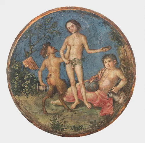 Bacchus, Pan and Silenus by Pinturicchio, painting, 1504-1514