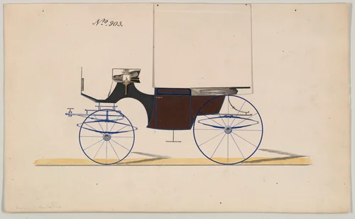 Landaulet #903 by Brewster & Co., drawing, 1850-1870
