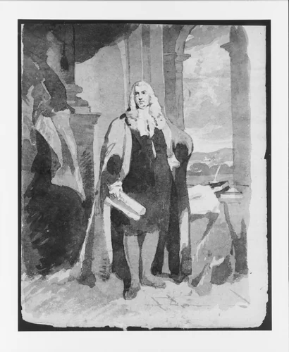 Standing Man, with Scroll (from Sketchbook) by Thomas Sully, artwork, 1810-1820