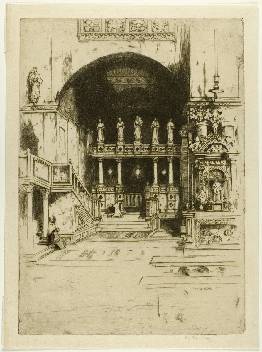 Saint Mark's, No. 3 by David Young Cameron, print, 1900