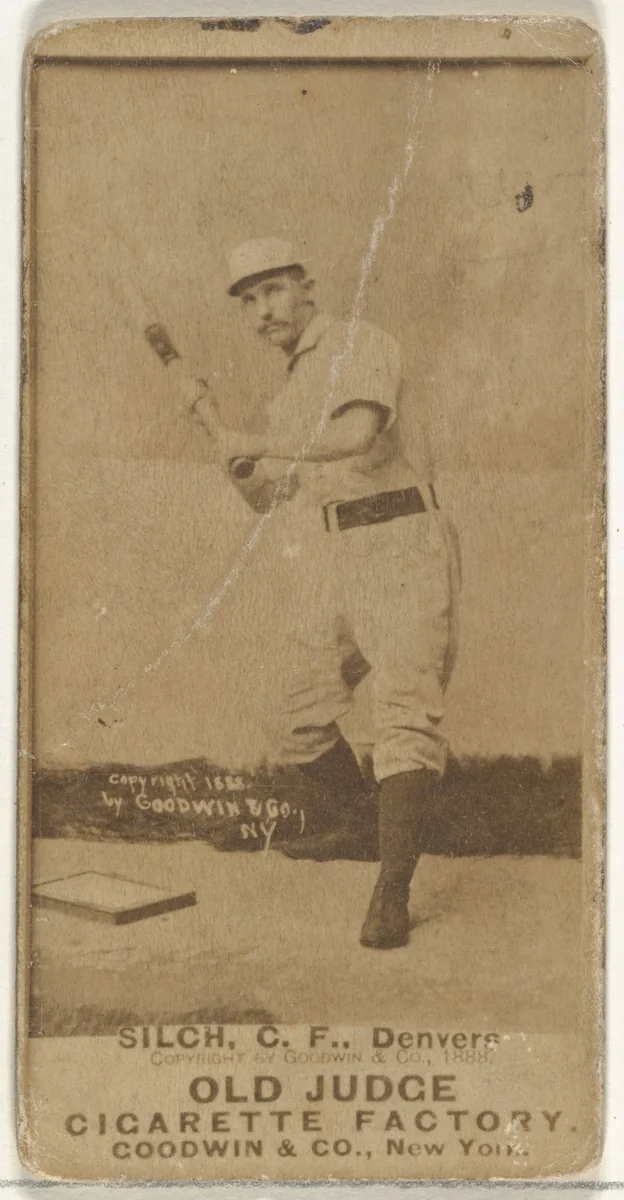 Ed "Baldy" Silch, Center Field, Denver, from the Old Judge series (N172) for Old Judge Cigarettes by Goodwin & Company, photograph, 1888