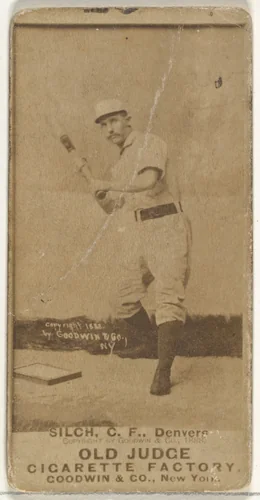 Ed "Baldy" Silch, Center Field, Denver, from the Old Judge series (N172) for Old Judge Cigarettes by Goodwin & Company, photograph, 1888