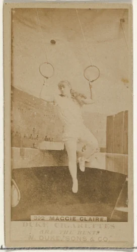 Card Number 392, Maggie Claire, from the Actors and Actresses series (N145-7) issued by Duke Sons & Co. to promote Duke Cigarettes by W. Duke, Sons & Co., photograph, 1880-1889